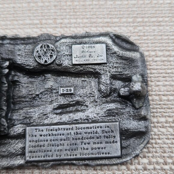 Locomotive Train Year 1984 Vintage Belt Buckle B885 - Picture 5 of 7